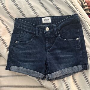 Hudson Jeans Kids Dark Blue Denim Shorts